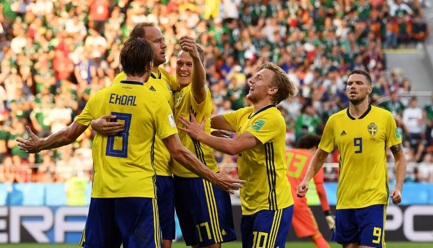 السويد تفوز 3-0 على المكسيك