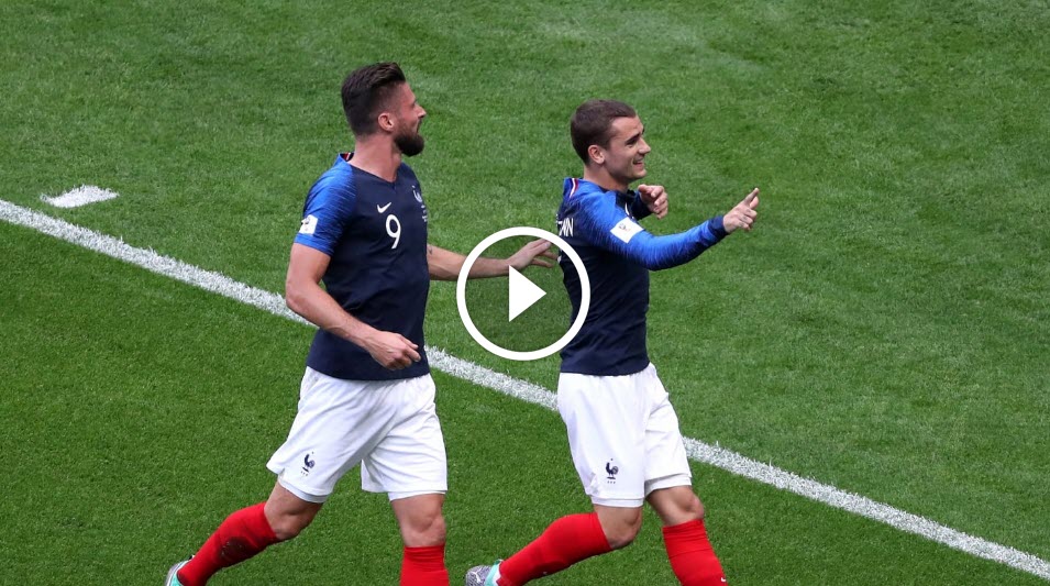 هدف انطوان جريزمان الاول لمنتخب فرنسا