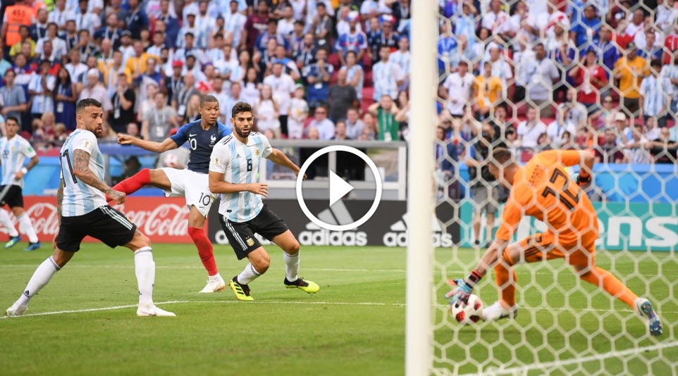 هدف كيليان مبابي الرابع لمنتخب فرنسا