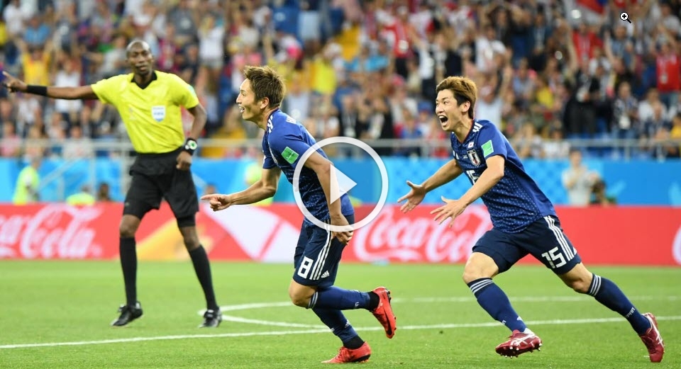 هدف جينكي هاراغوتشي الاول لليابان فى مرمى بلجيكا